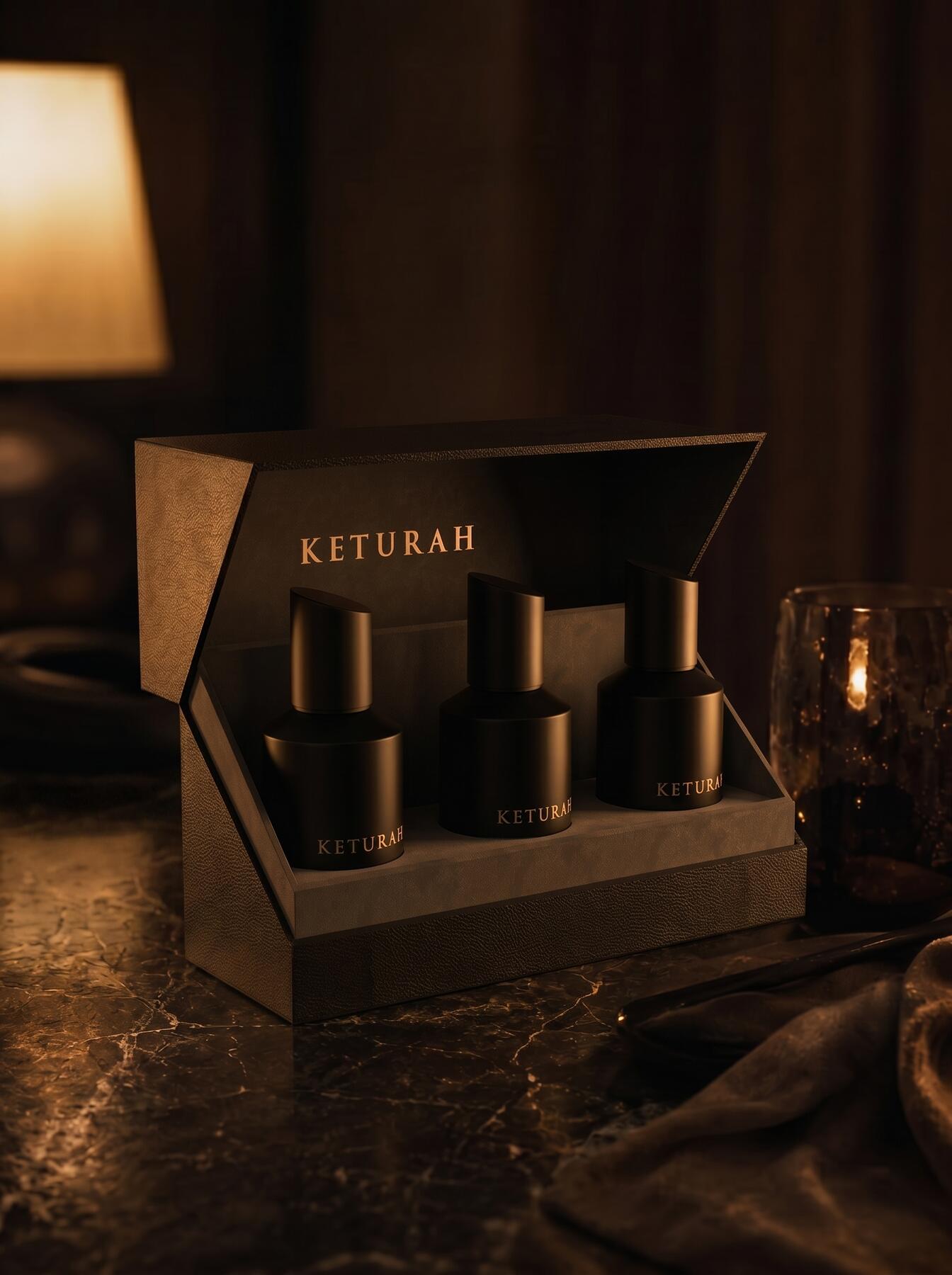 Keturah luxury candle gift box — bespoke private label candle Dubai